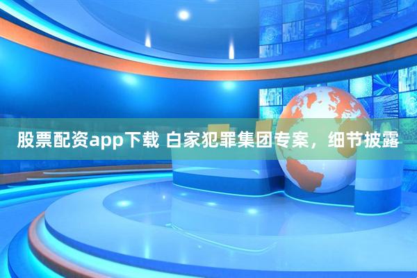 股票配资app下载 白家犯罪集团专案，细节披露